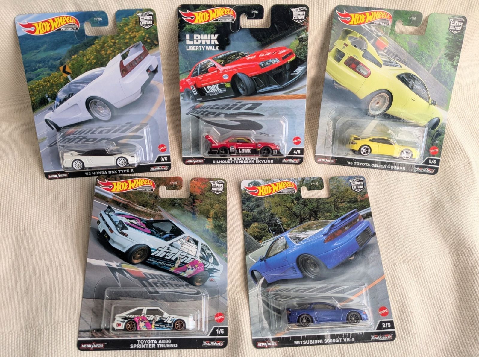 【絶版品・希少人気品】ホットウィール マウンテンドリフターズ　5台セット￼ ホットウィール マウンテン・ドリフターズ 5台セット ミニカー LBER