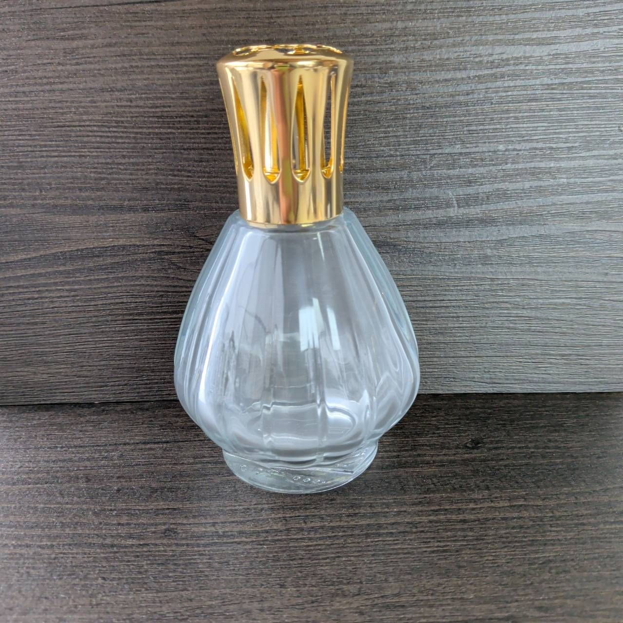 ランプ LAMPE BERGER ガラス ストライプ 琥珀色 透明 かわいい 2個 