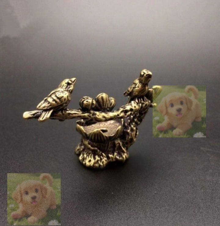 新入荷☆ 伝統工芸品 茶道具トラ純銅製 置物 民芸品 細密彫刻 車内置物