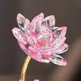  蓮 花 置物 オブジェ クリスタル ピンク ゴールド 金色 透明 黄金 金運 開運 運気アップ インテリア 玄関 オフィス 寝室 風水 開運 健康運 出世運 家庭運 家内安全 小物置き 置物 インテリア小物