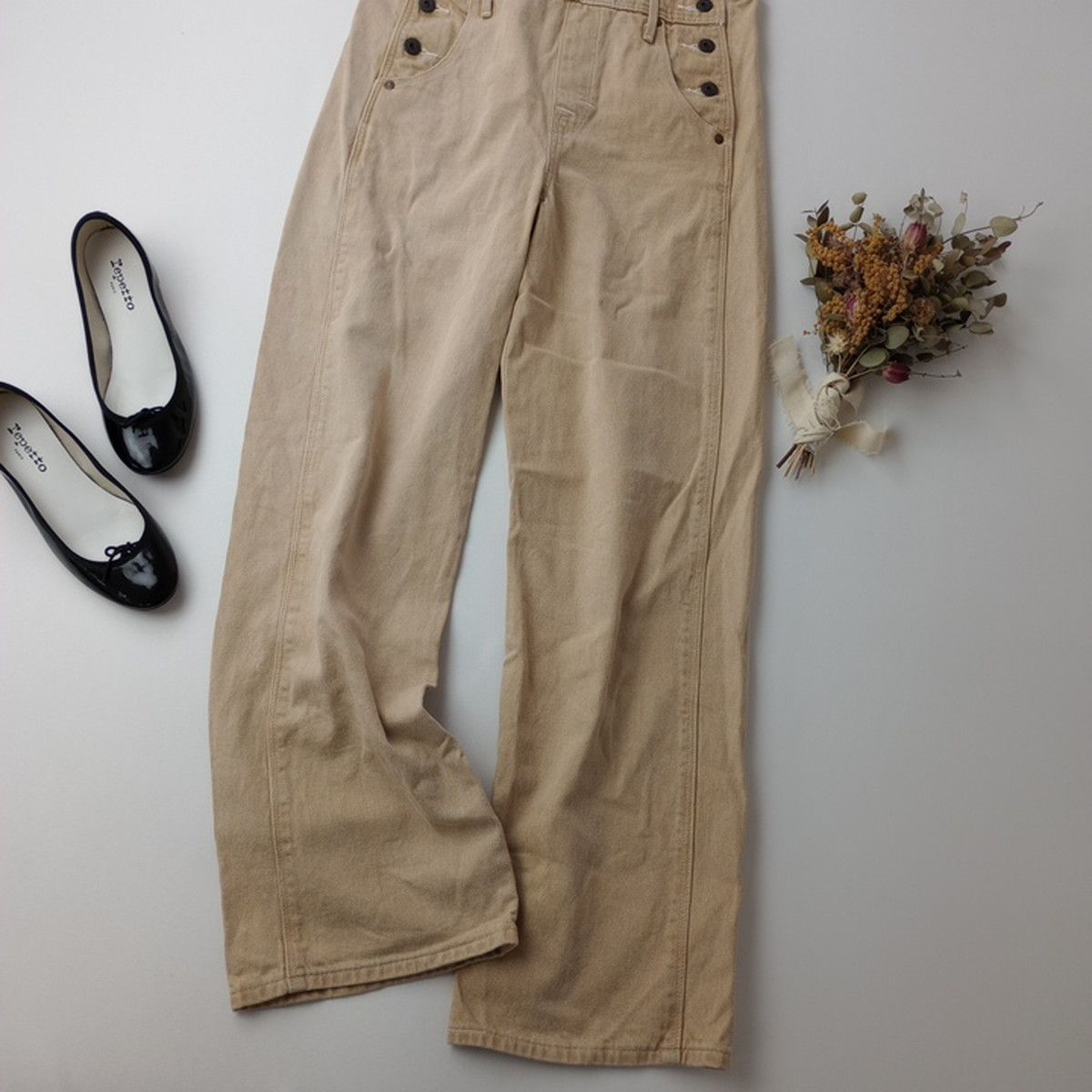 Levis Red リーバイス レッド オーバーオール XS ベージュ(62E＋7840