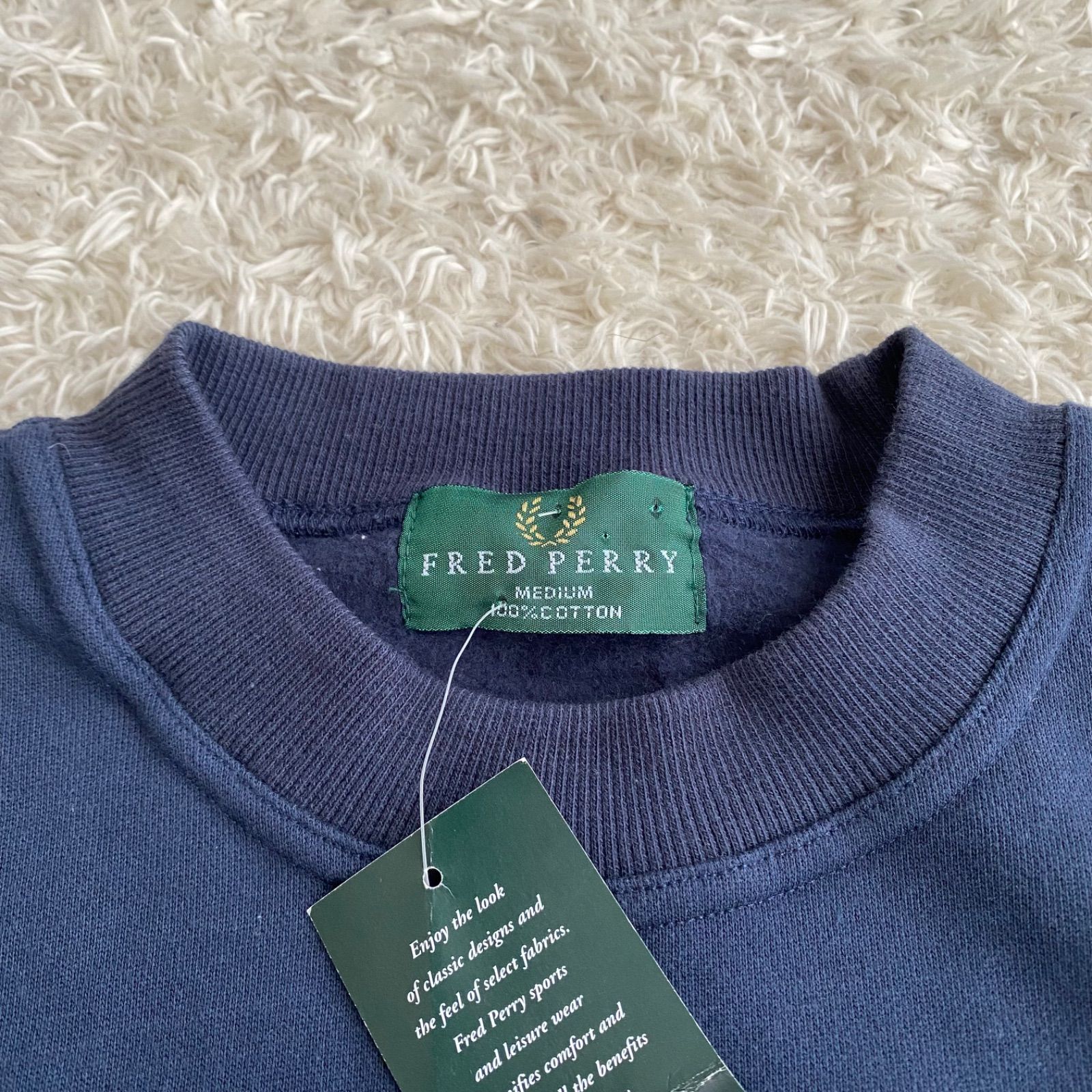 デッドストック！90s FRED PERRY フレッドペリー スウェット ネイビー 