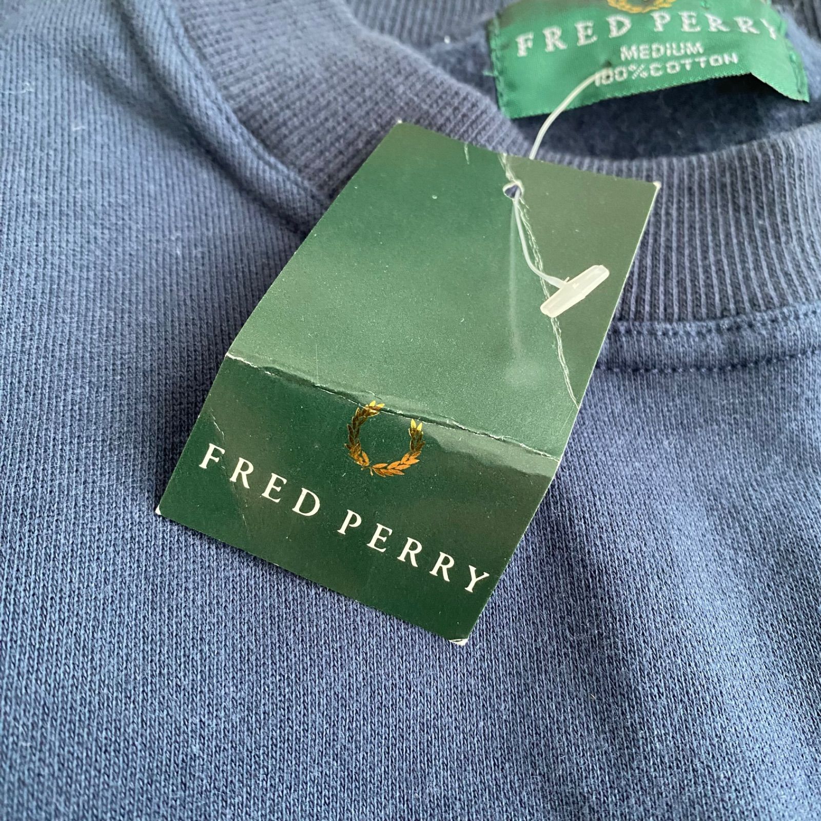 デッドストック！90s FRED PERRY フレッドペリー スウェット ネイビー 