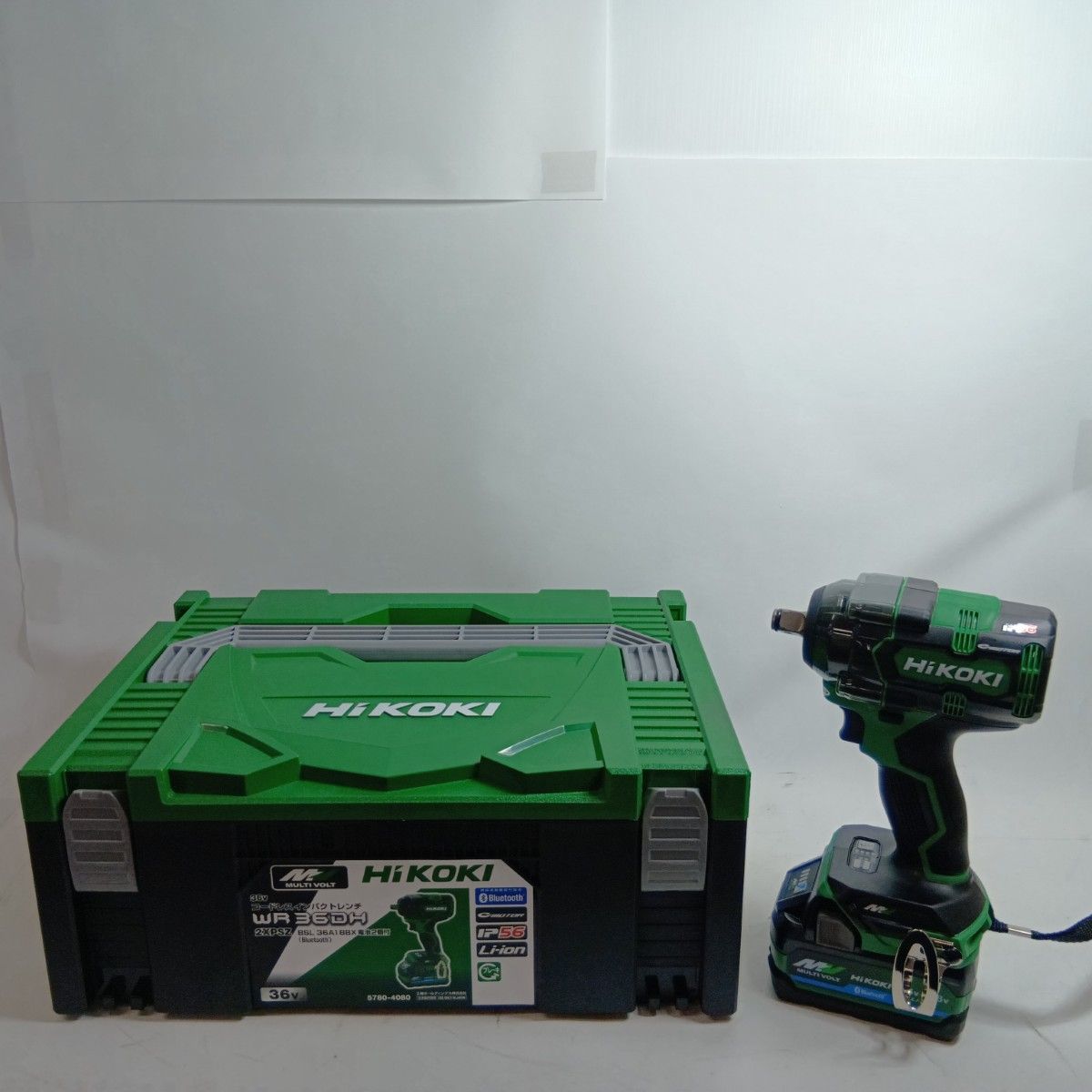 HiKOKI ハイコーキ インパクトレンチ WR 36 DH グリーン ♥品 S 充電器 充電池 ケース付 コードレス式 v