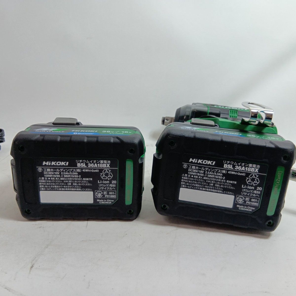  HiKOKI ハイコーキ インパクトレンチ WR 36 DH グリーン ♥品 S 充電器 充電池 ケース付 コードレス式 v 電動インパクトレンチ ドリル ドライバー レンチ