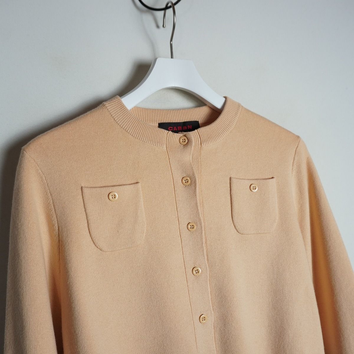 美品 定番 正規 CABaN キャバン コットン カシミヤ クルーネック 
