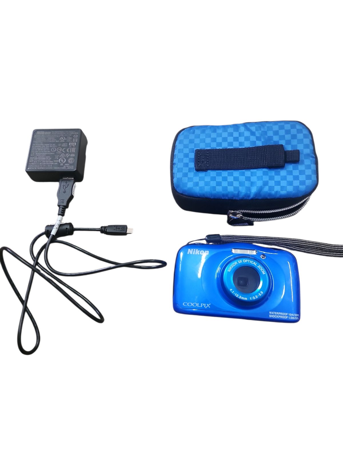 美品 ニコン Nikon COOLPIX S33 青 防水カメラ - メルカリ