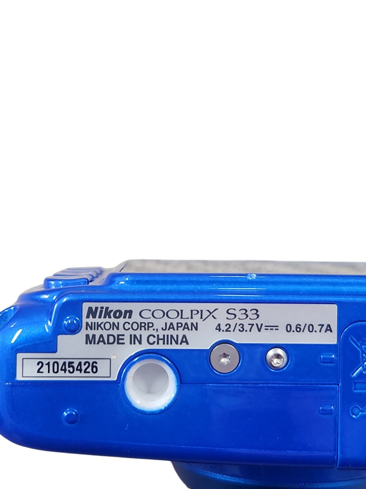 美品 ニコン Nikon COOLPIX S33 青 防水カメラ - メルカリ