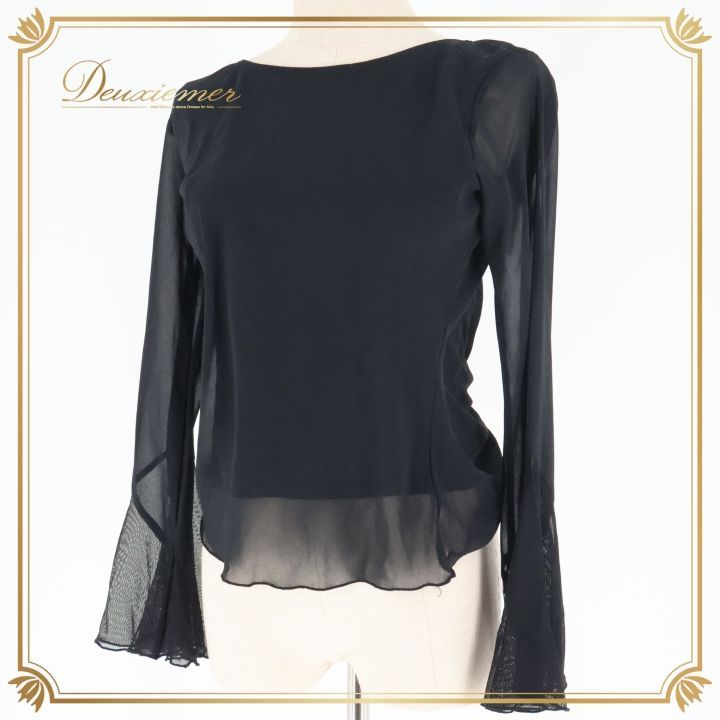 社交ダンス 衣装 トップス ブラウス ブラック系 チャコット Chacott