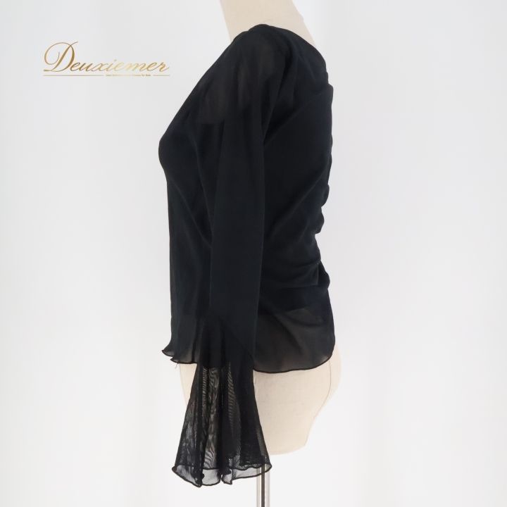 社交ダンス 衣装 トップス ブラウス ブラック系 チャコット Chacott