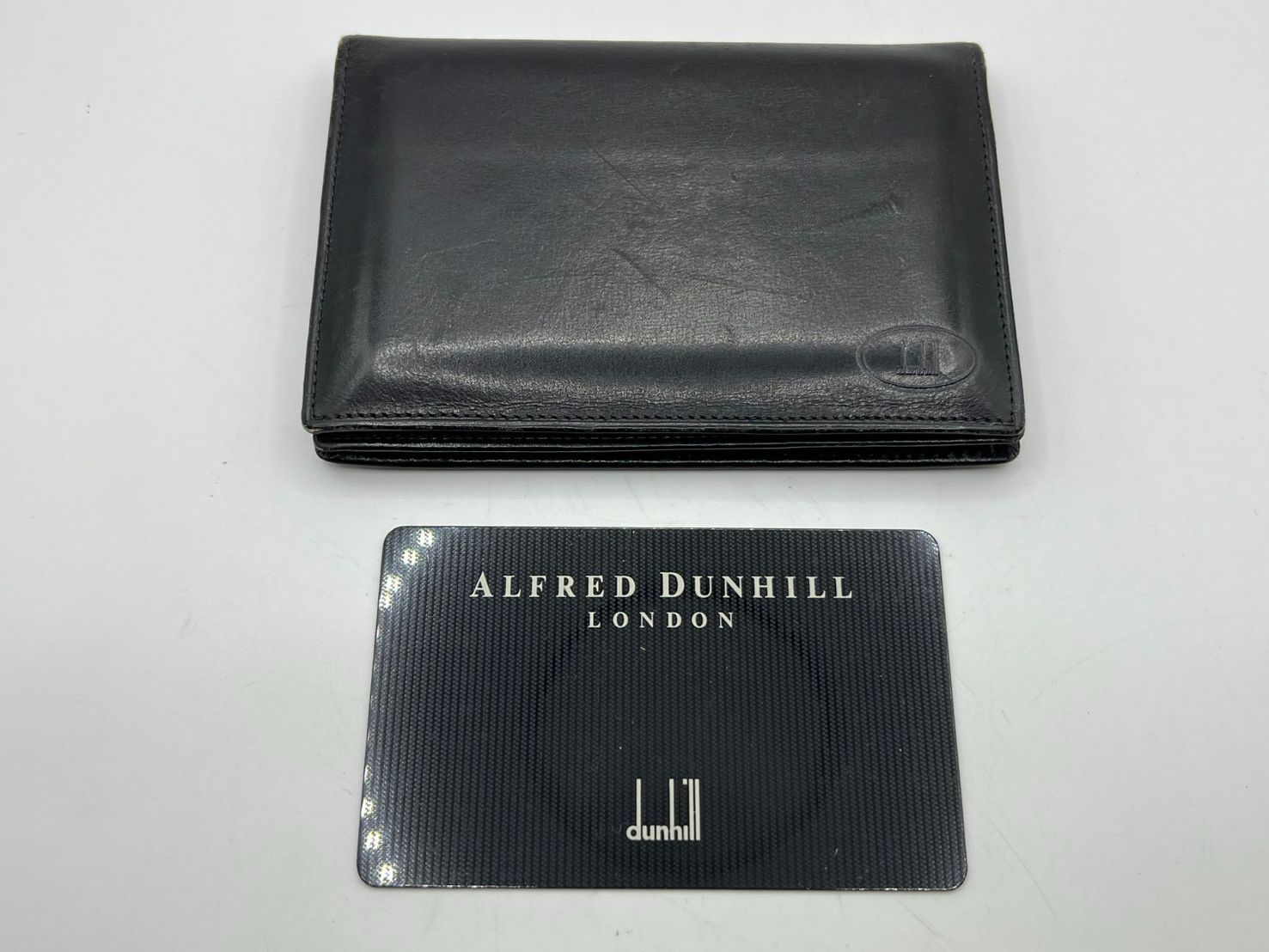 dunhill ダンヒル カードケース 名刺入れ レザー ブラック - メルカリ