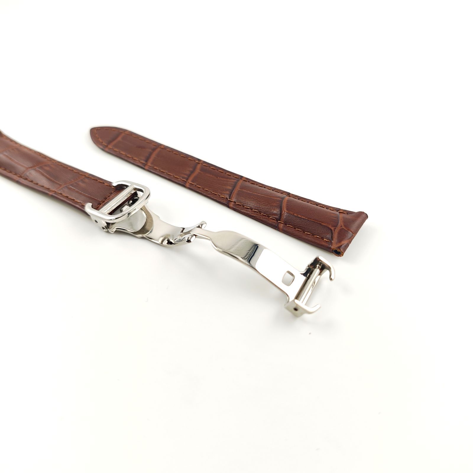 16mm 腕時計 レザーベルト ブラウン 茶色 【対応】カルティエ タンク