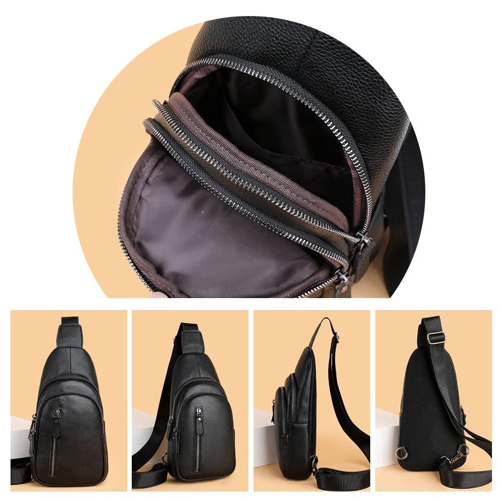 数量限定】ショルダーバッグ メンズ ボディ斜め掛け胸バッグ 革