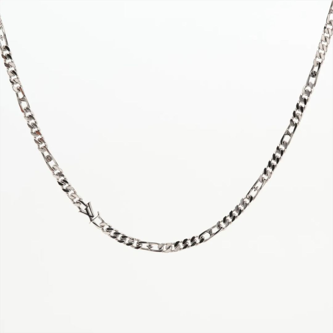 極美品 ルイヴィトン ネックレス LVフィガロ M02248 シルバー - メルカリ