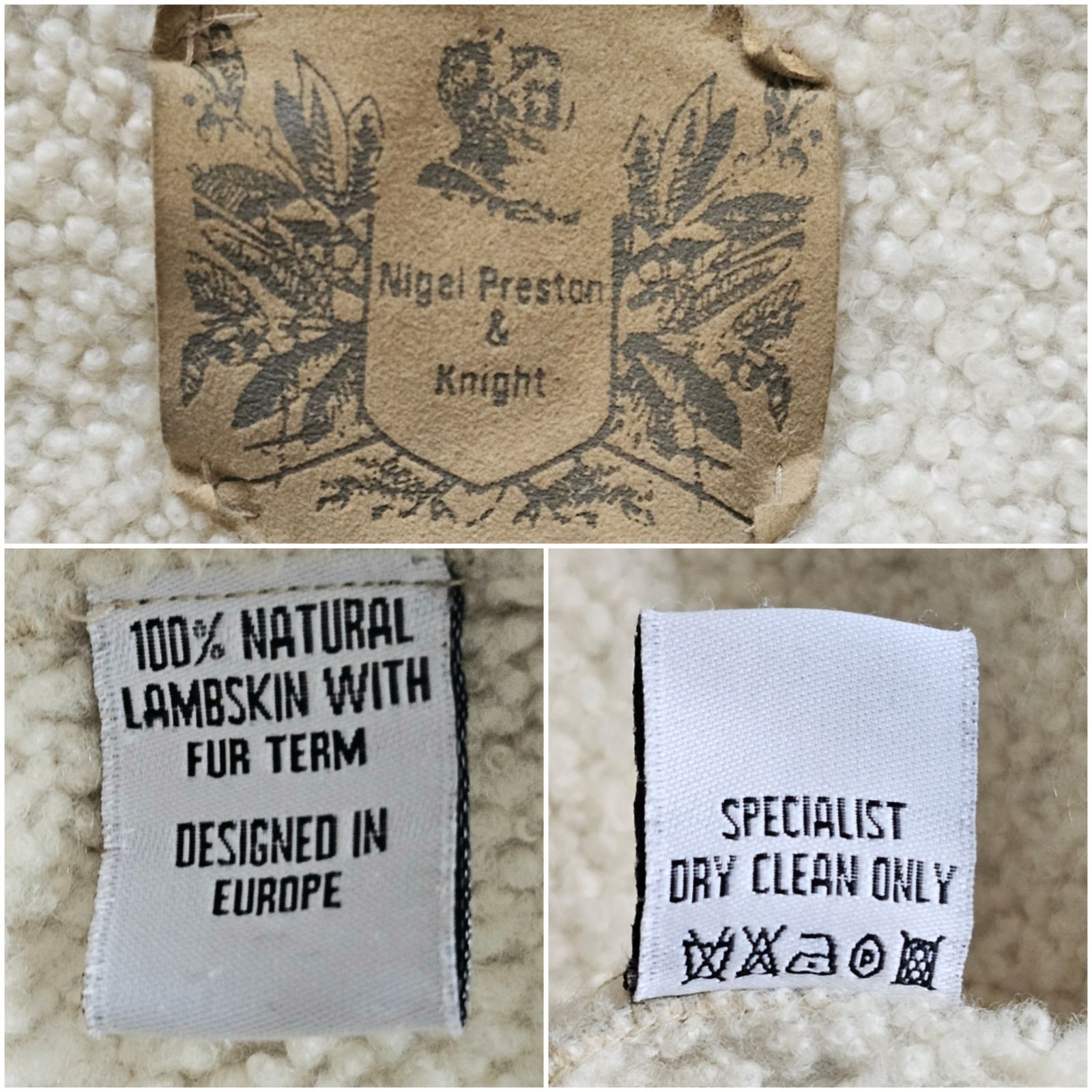 Nigel Preston & Knight ナイジェルプレストン ベージュ ムートン