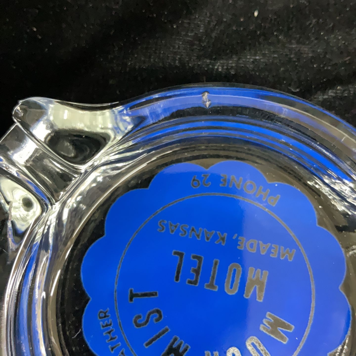 Moon Mist Motel Glass Ashtray アンティーク ヴィンテージ ガラス灰皿