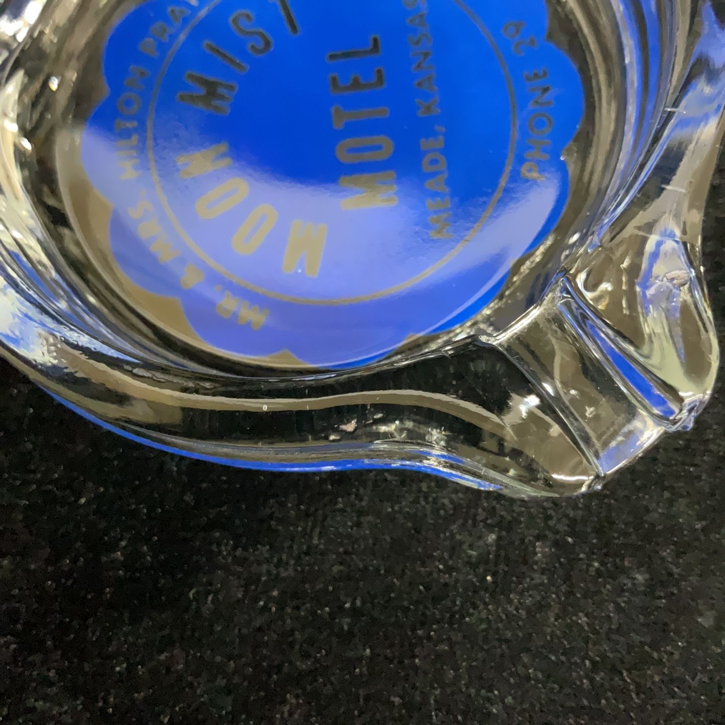 Moon Mist Motel Glass Ashtray アンティーク ヴィンテージ ガラス灰皿