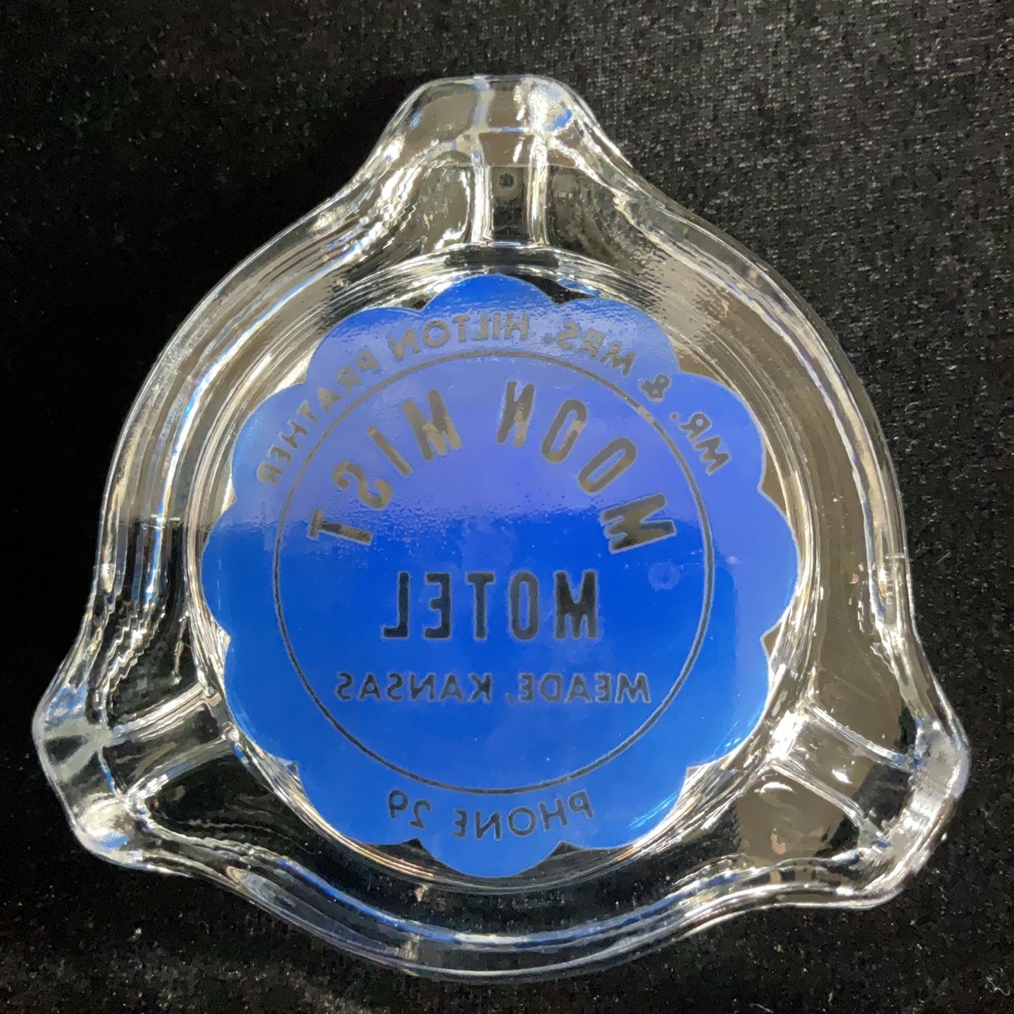 Moon Mist Motel Glass Ashtray アンティーク ヴィンテージ ガラス灰皿