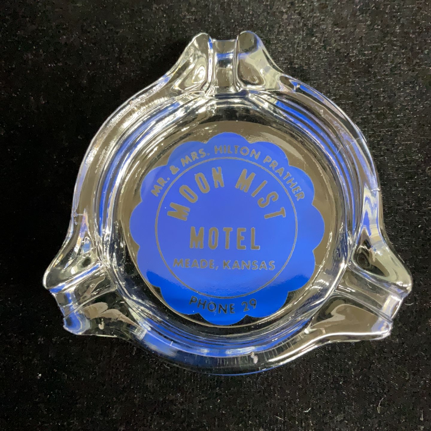 Moon Mist Motel Glass Ashtray アンティーク ヴィンテージ ガラス灰皿