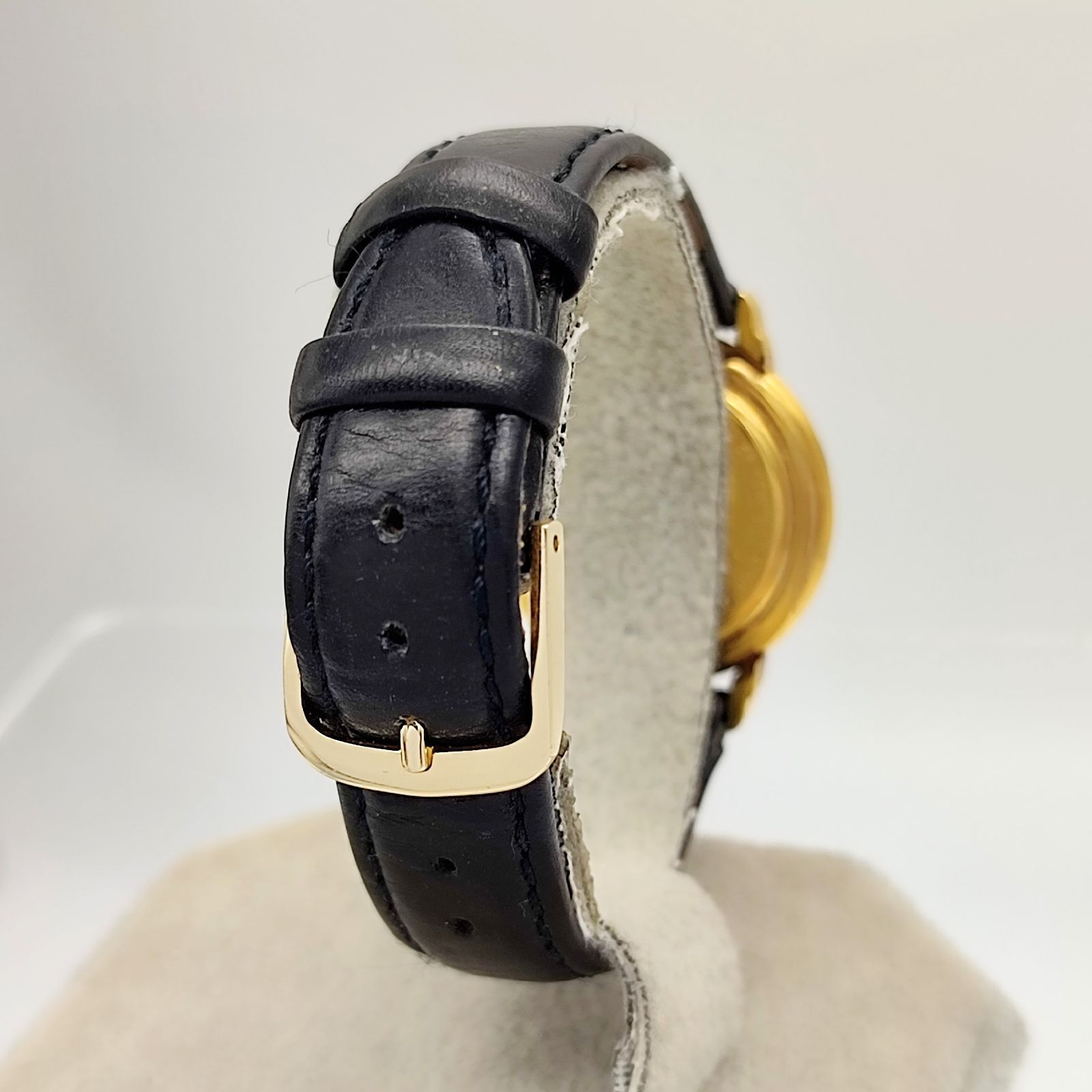 FENDI フェンディ 350J ゴールド ブラックレザー クォーツ メンズ