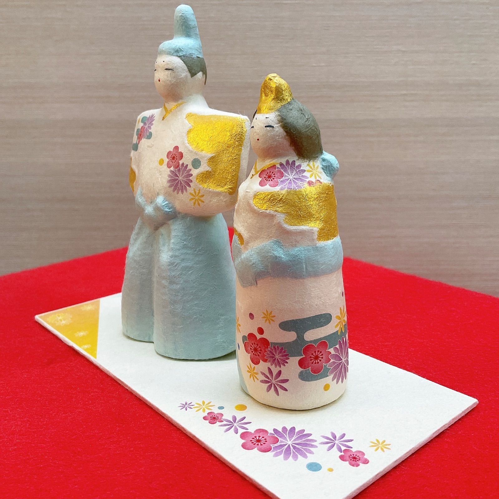 立雛 雛飾り ひな祭り 桃の節句 雛飾り【ちぎり和紙 遥花 立雛】桃の節句 ひな祭り 3月玄関飾り 親王