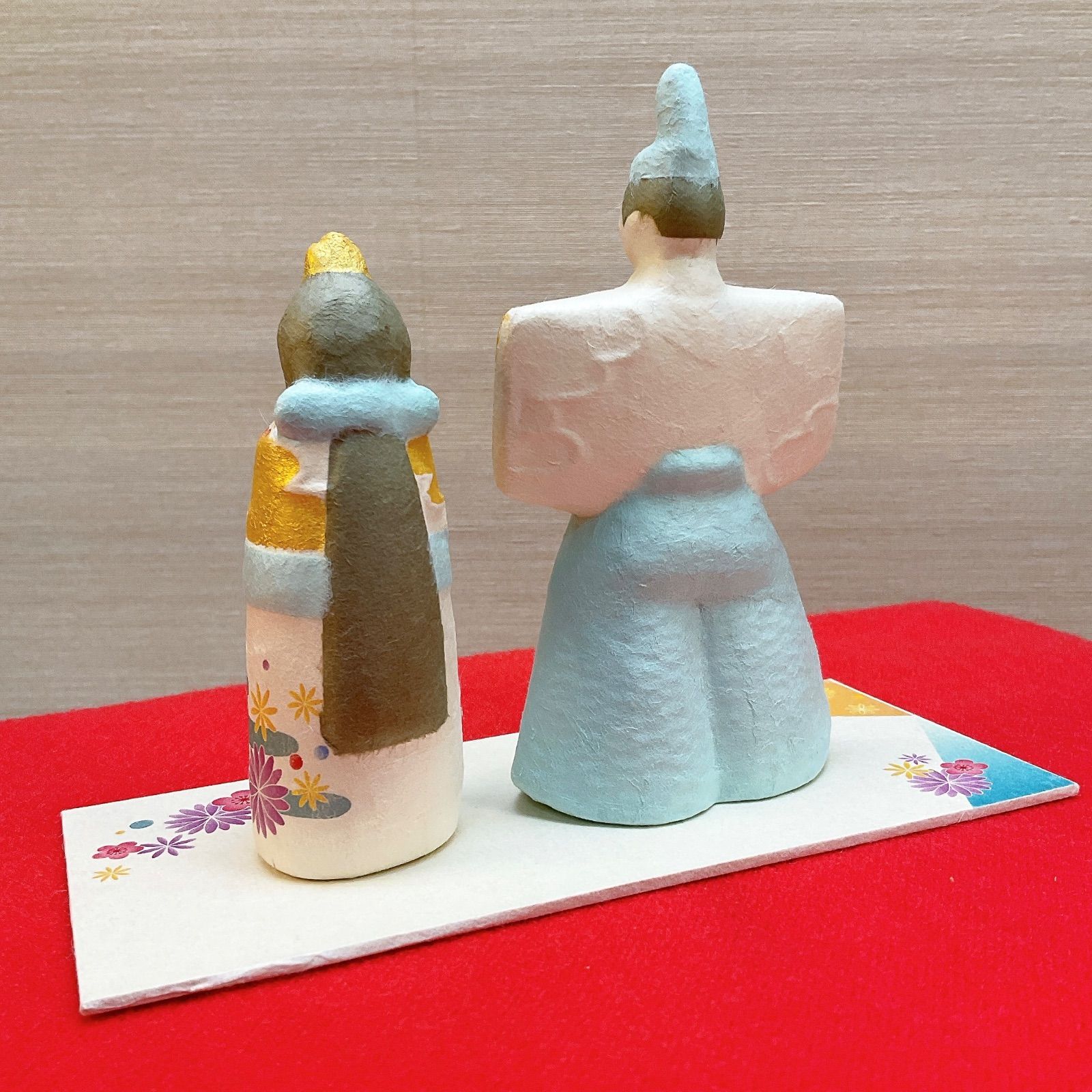 雛飾り【ちぎり和紙 遥花 立雛】桃の節句 ひな祭り 3月玄関飾り 親王