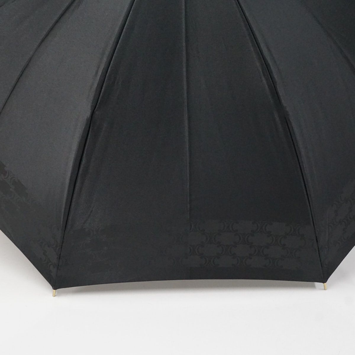 傘 CELINE セリーヌ USED品 絶版 ジャガード ブラック ロゴ ブランド