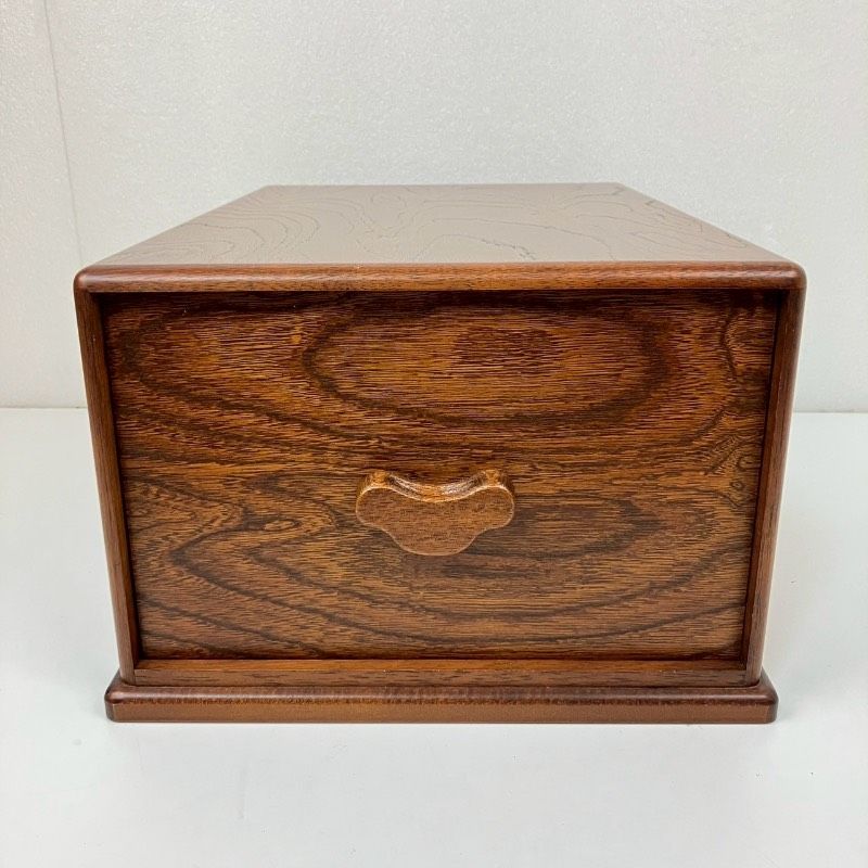 レトロ 木製 ドロワーズ 引き出し 三段 書道具入れ 小物入れ - メルカリ