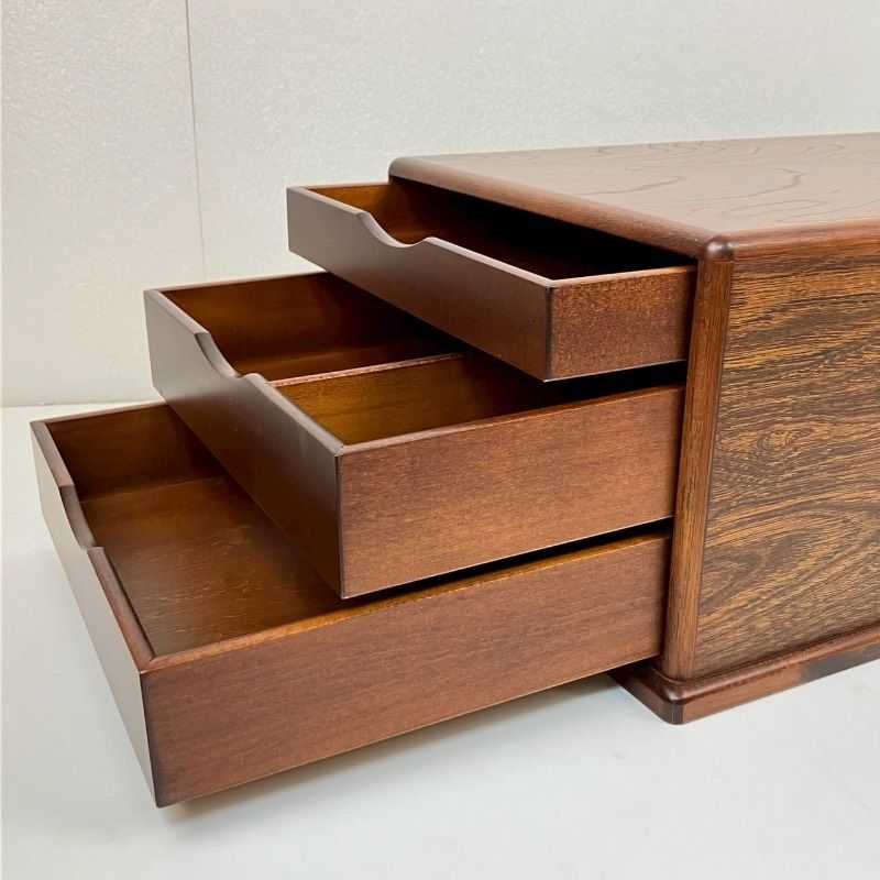 レトロ 木製 書類入れ ドロワーズ 引き出し 三段 書道具入れ 欅 レトロ 木製 ドロワーズ 引き出し 三段 書道具入れ 小物入れ - メルカリ