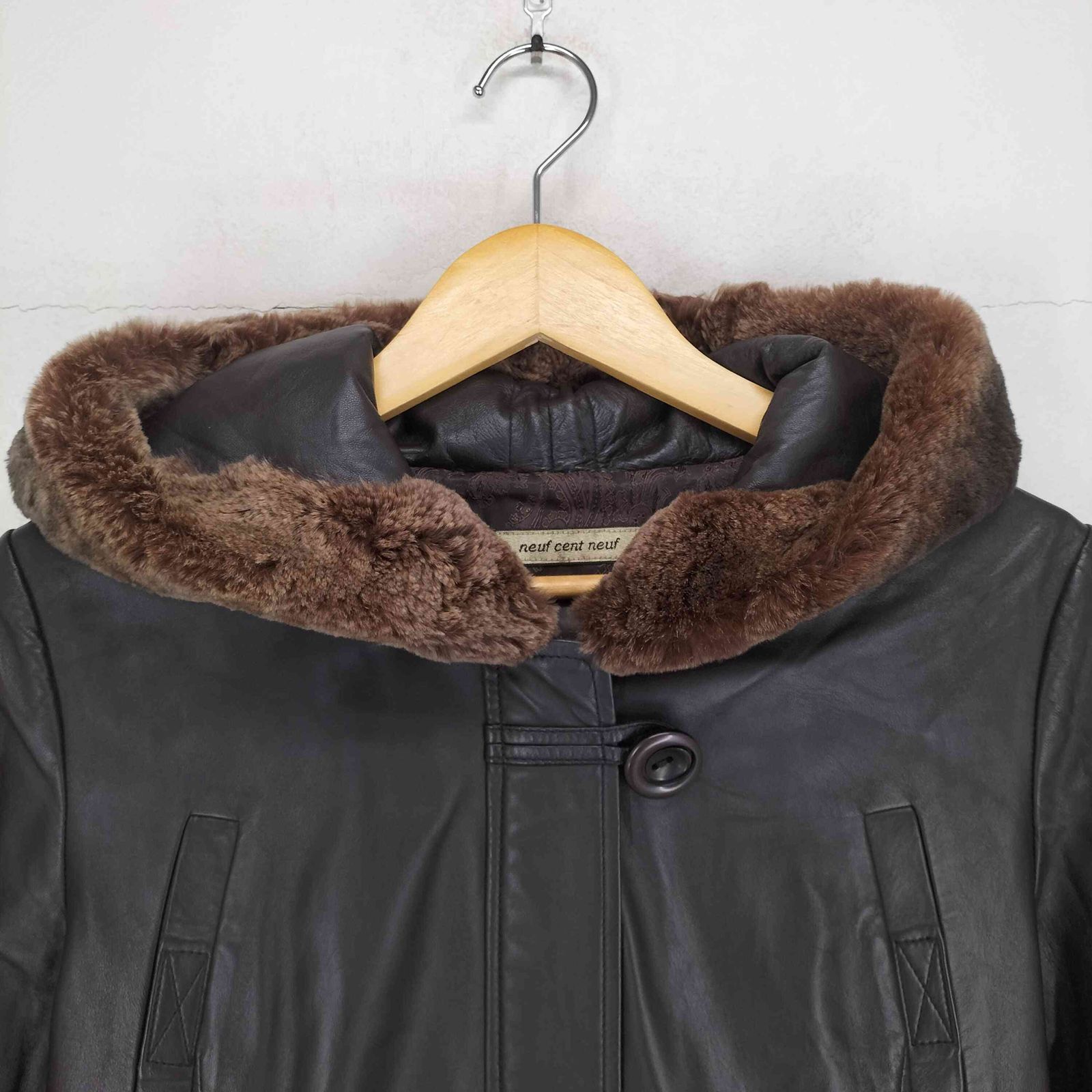 ユーズドフルギ USED古着 lamb leather rex rabbit fur ラムレザー