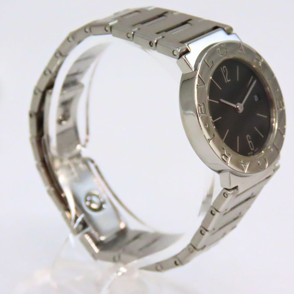 【中古】 〈新品仕上げ〉 BVLGARI  ブルガリ BB26SS ブルガリブルガリ レディース腕時計 ブラック文字盤 デイト クォーツ 26mm ステンレス 上品 シンプル A2503838 【無料ギフトラッピング承ります】 中古】 〈新品仕上げ〉 BVLGARI ブルガリ BB26SS ブルガリブルガリ