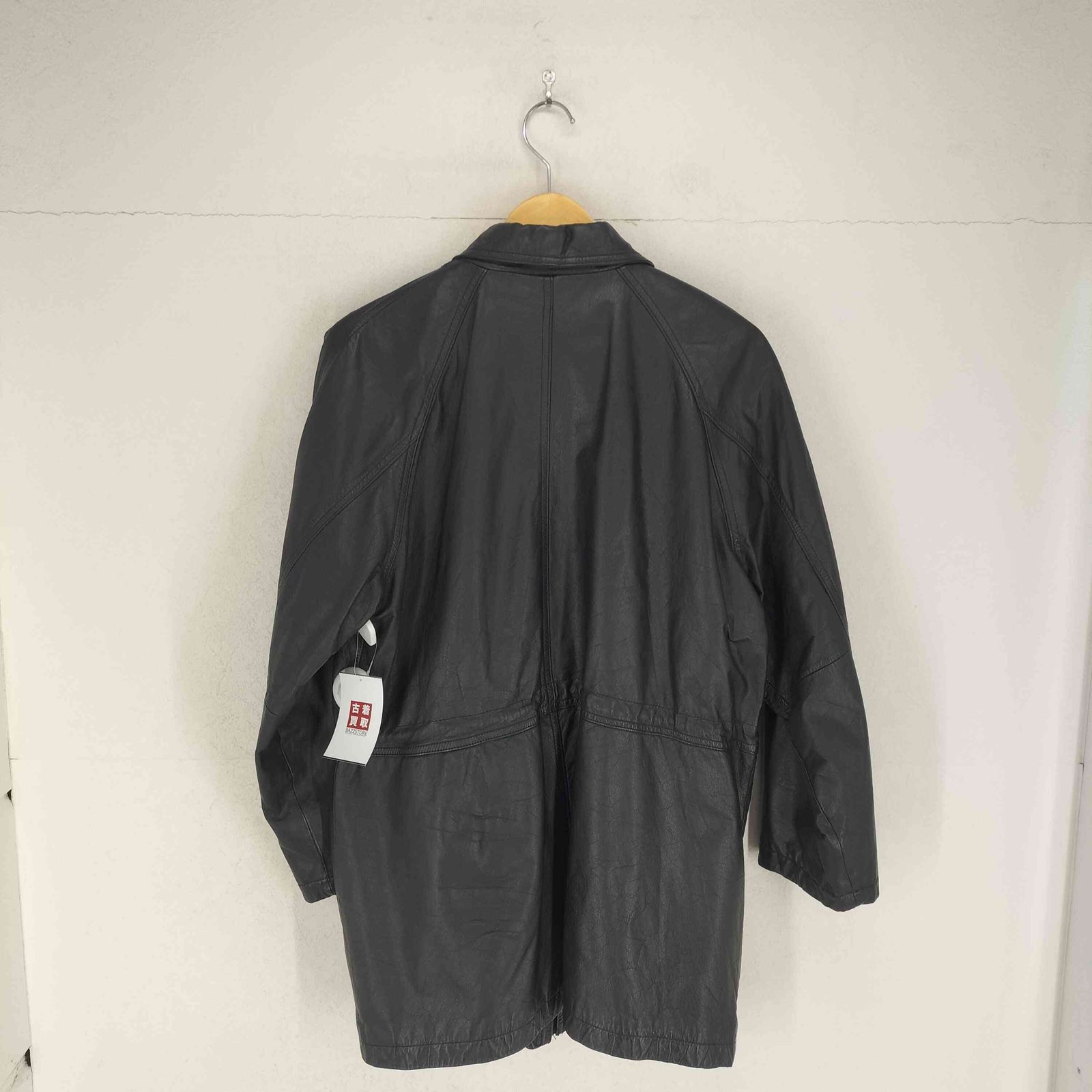 ユーズドフルギ USED古着 {{RECUERDO CLUB}} cow leather 裏地キルティングカウレザーカーコート メンズ  M