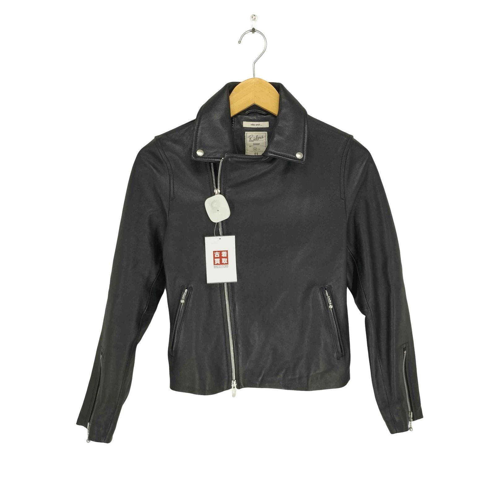 ニコアンド niko and sheep leather ラムレザーダブルジップダブル