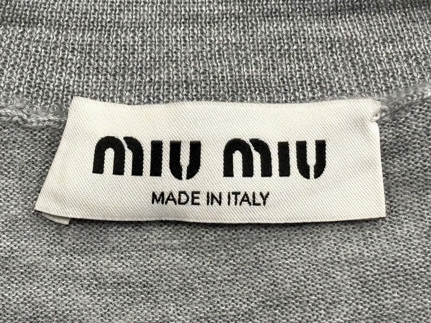 MIUMIU ミュウミュウ カーディガン トップス ロゴ A MMR424 S232 BKW  
