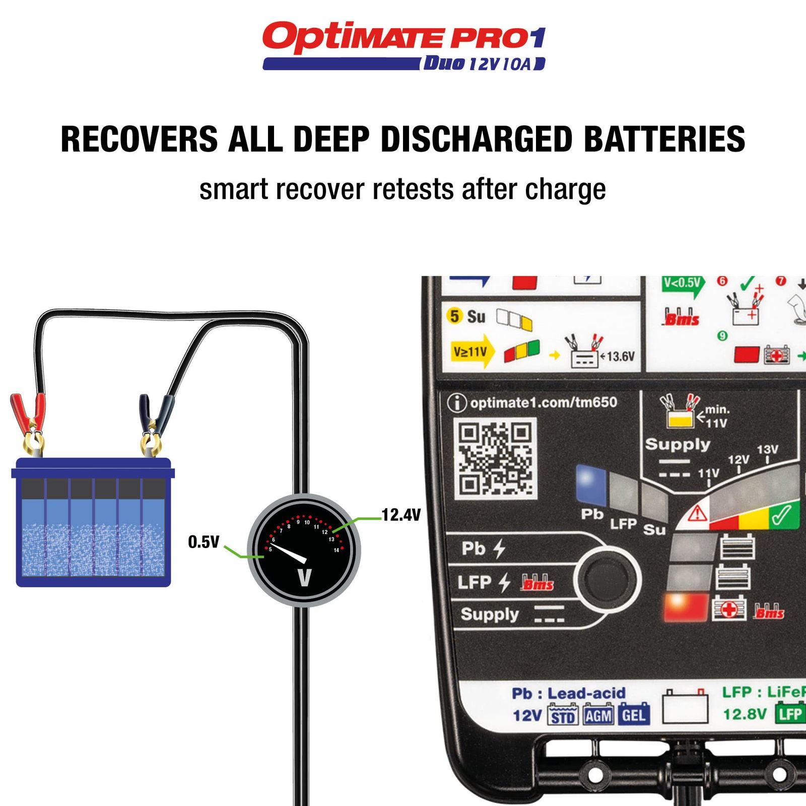テックメイト(TecMATE)【公式】OptiMATE充電器 オプティメイトPRO1 DUO