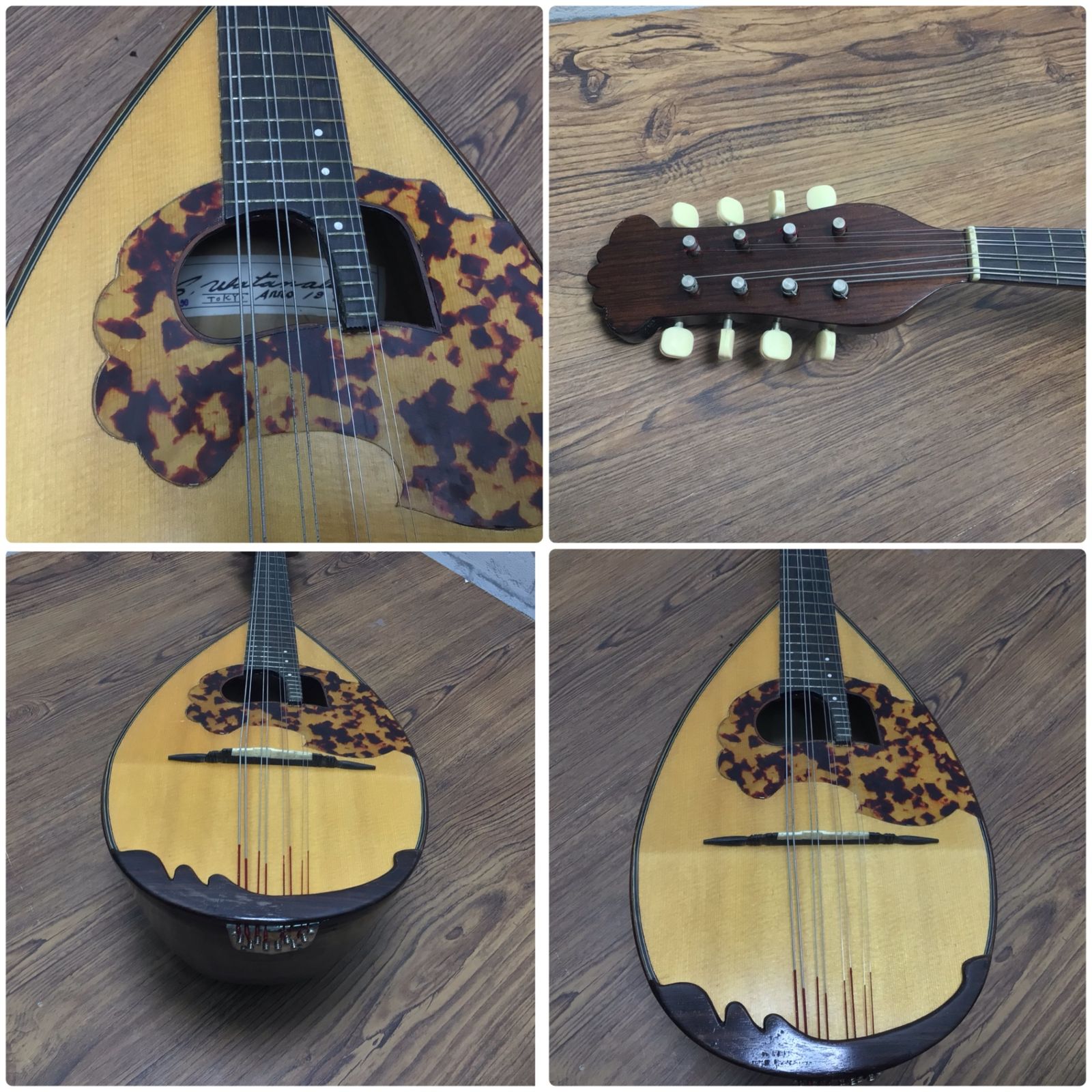 マンドリン 渡辺精次 No.70 Anno1995 Watanabe ケース付 マンドリン 渡辺精次 No.70 Anno1995 Watanabe ケース付