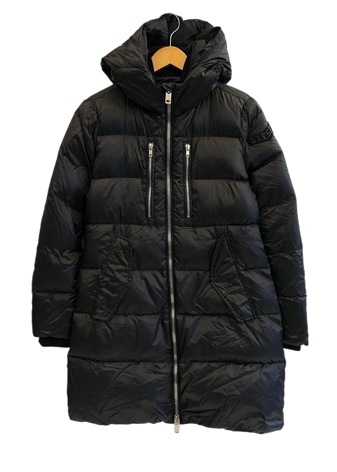ディーゼル DIESEL ダウンジャケット 黒 ジャケット ブラック Sサイズ