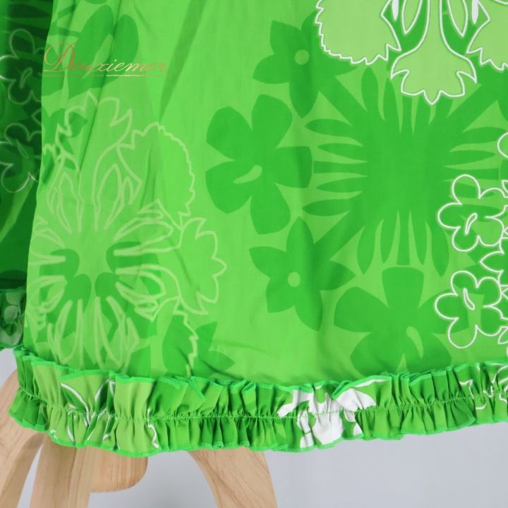 フラダンス 衣装 ワンピース ドレス パンドール グリーン系 Paondor