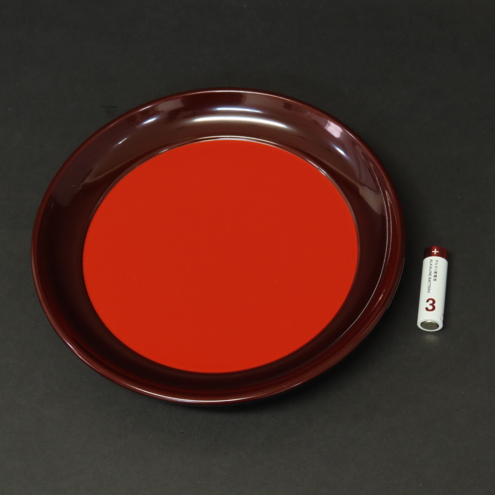 02s77 美品 象彦 九代 西村彦兵衛 真作保証 溜塗内朱丸盆 菓子盆