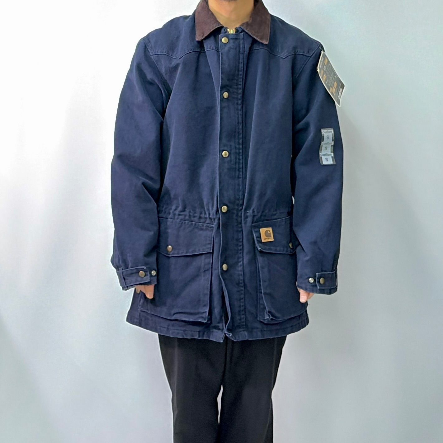 デッドストック 00s カーハート C52MDT ダック ワーク ジャケット 紺
