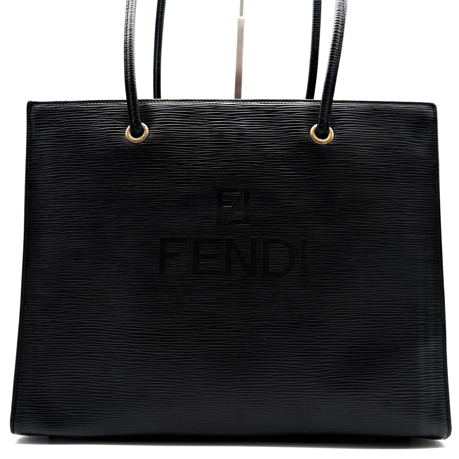 美品 FENDI フェンディ トートバッグ エピ ロゴ型押し レザー 本革