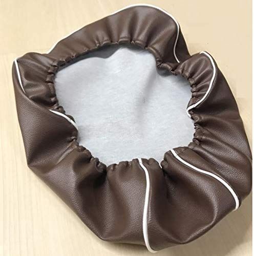 国産品 厚手合皮素材！ VINO(2サイクルビーノ)専用設計シートカバー ブラウン （ホワイトパイピング）取り付け簡単 被せるだけの口ゴム式 SA10J（5AU）茶色