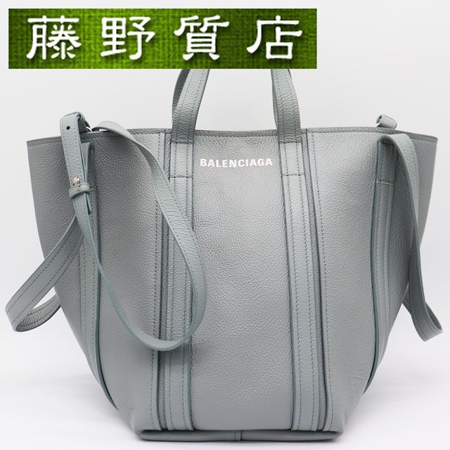 バレンシアガ BALENCIAGA エブリデイ トート レザー ブルー グレー