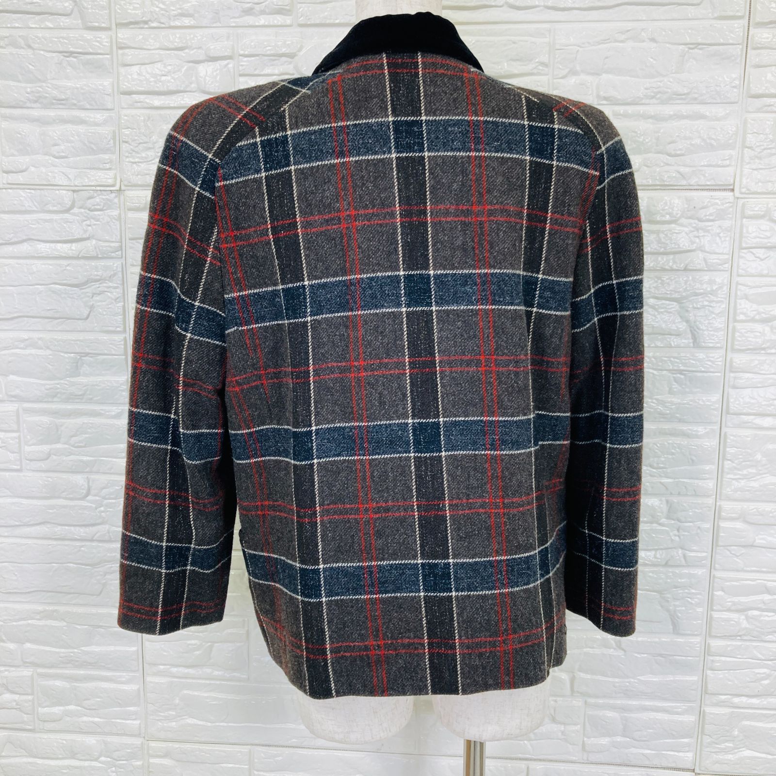 TAKEO NISHIDA タケオ ニシダ ジャケット ダブルブレストチェック柄 