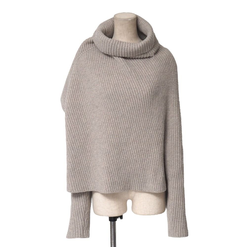 CELINE フィービー期 アシンメトリーリブニット ベージュ CÉLINE by phoebe philo asymmetric knit フィービー・ファイロ期