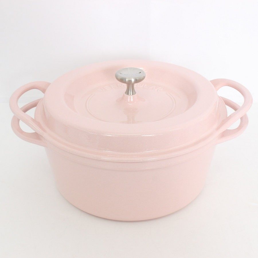未使用品　バーミキュラ 22cm オーブンポットラウンド　ピンク　両手鍋 新品】バーミキュラ オーブンポットラウンド 22cm PNK22R パールピンク
