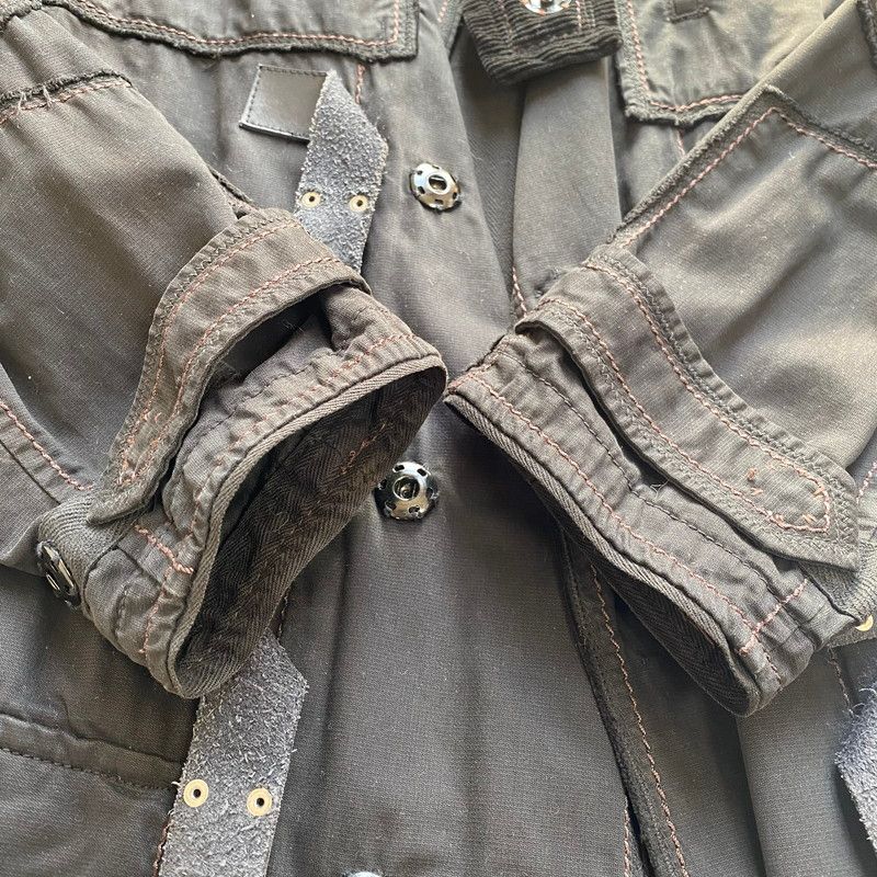 【希少】MARITHE FRANCOIS GIRBAUD スタッズ ロングコート MARITHE + FRANCOIS GIRBAUD マリテフランソワジルボー STUDS MODS