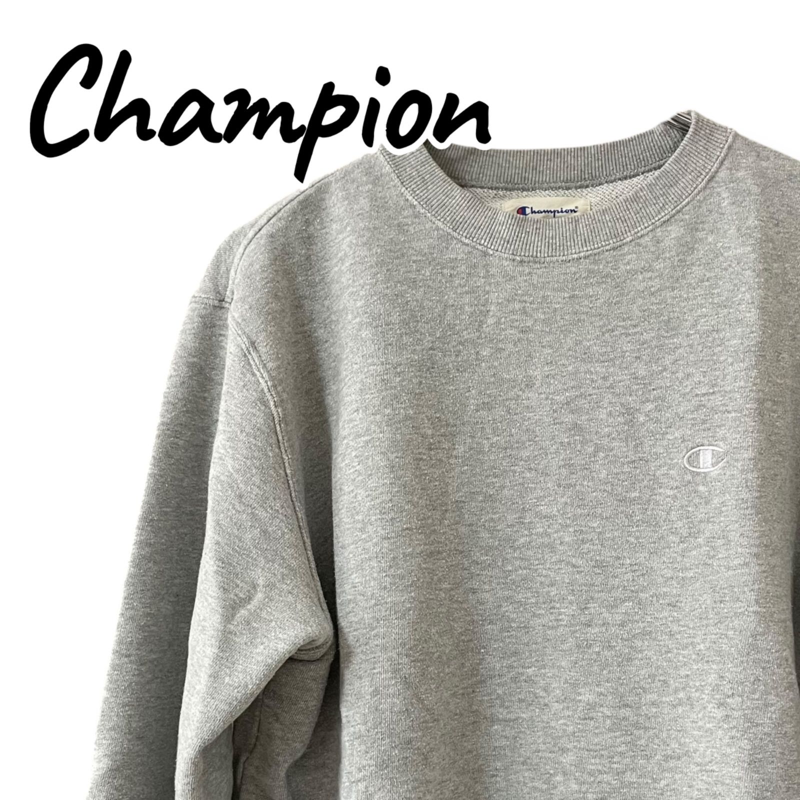 Champion チャンピオン グレー スウェット トレーナー コットン混 