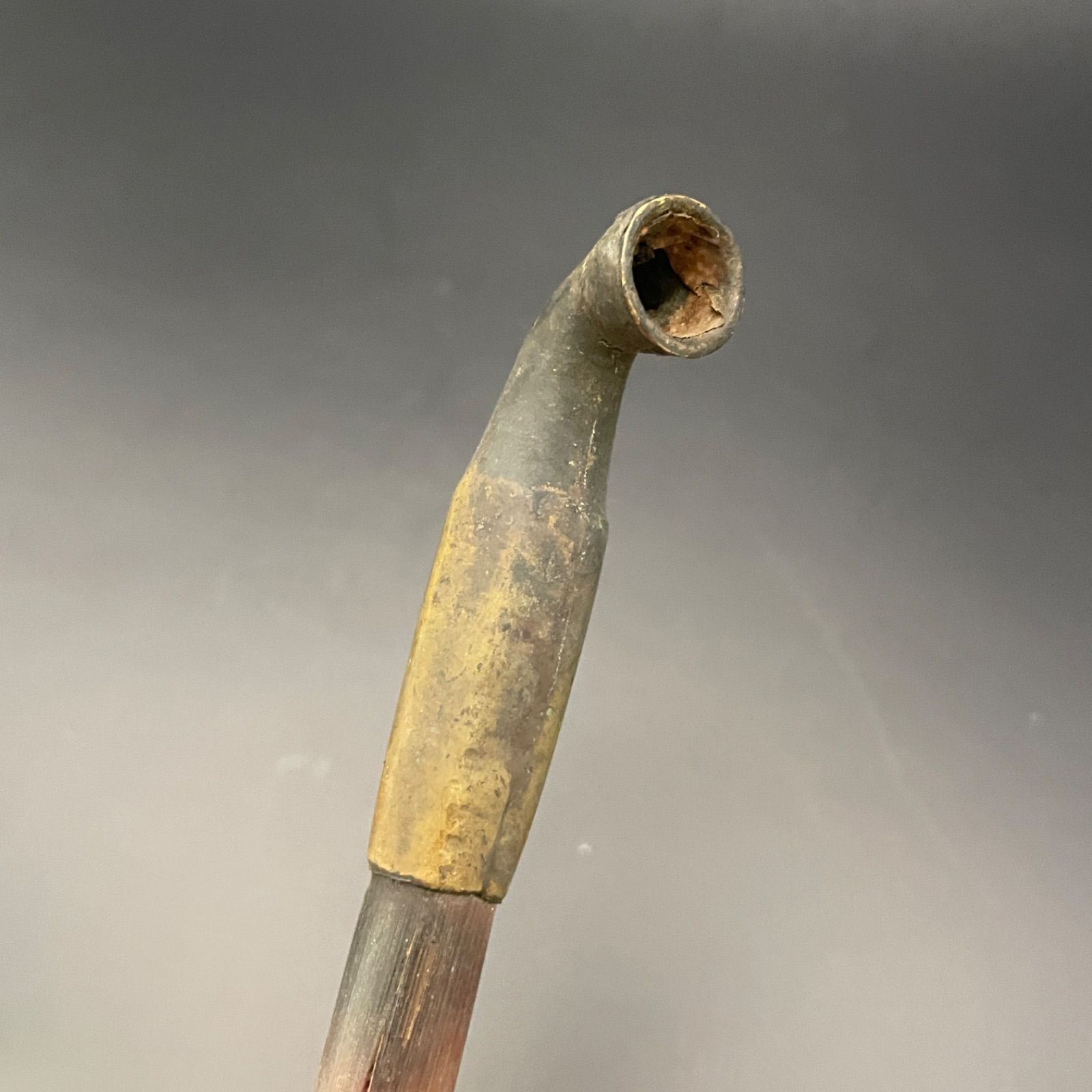 昭和レトロ 真鍮製キセル 全長20.5cm 重量25g 喫煙具 煙管 パイプ