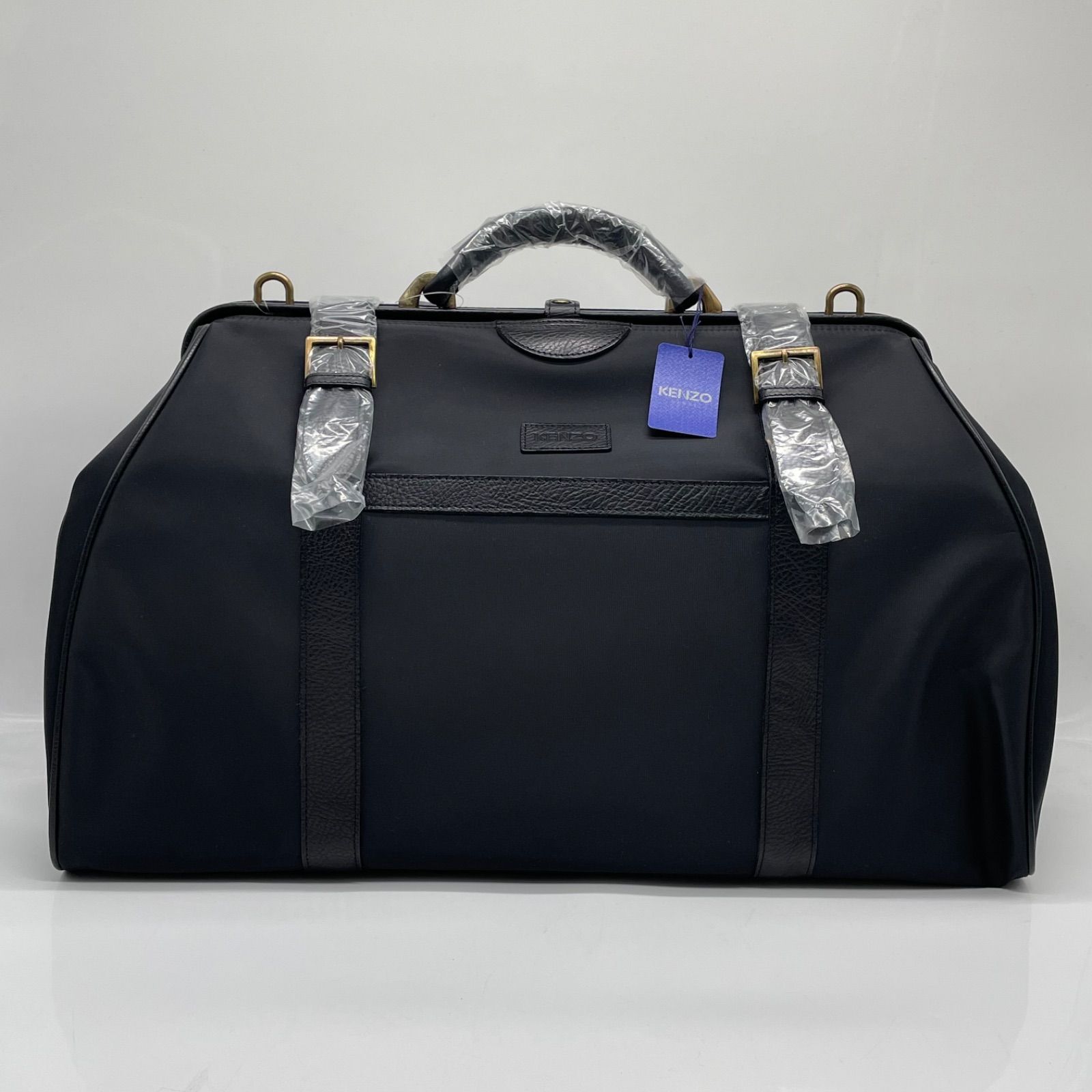 【新品級】KENZO ボストンバッグ 2WAY ナイロン×レザー ブラック Kenzo ボストンバッグ | ブラック | FARFETCH JP